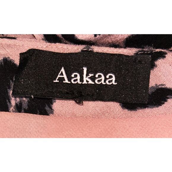 Aakaa Pink Animal Print Lined Maxi Skirt 25X30 - Picture 5 of 7